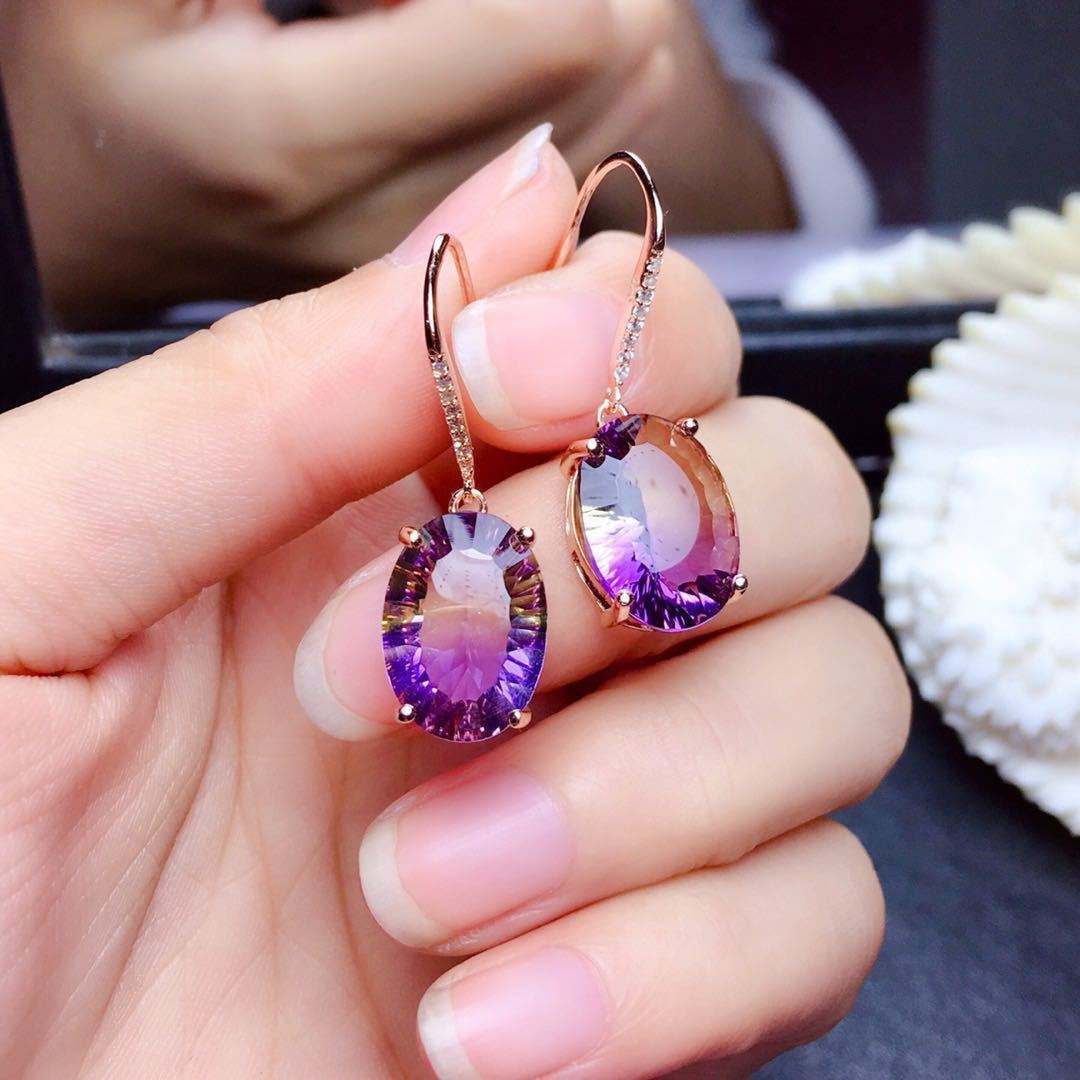 Brilliant Ametrine Earrings — Twinkles For You