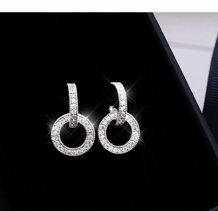 Double Hoop Diamond Stud Earrings — Twinkles For You