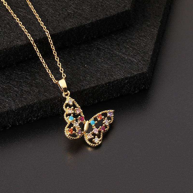Hollow Colorful Butterfly Necklace — Twinkles For You