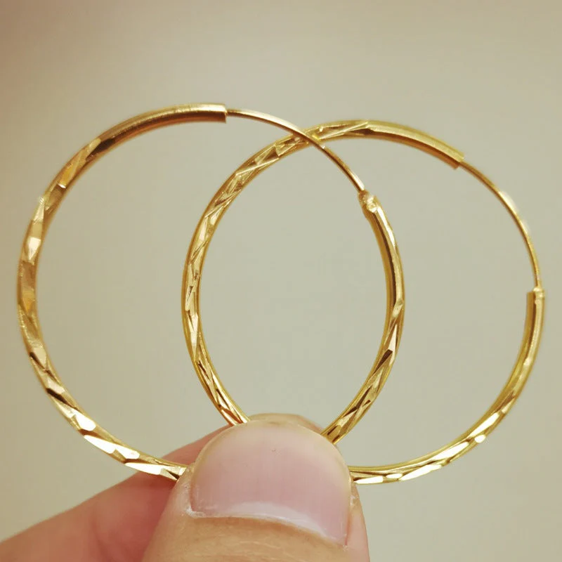Large ring geometric concave earrings — Twinkles For You
