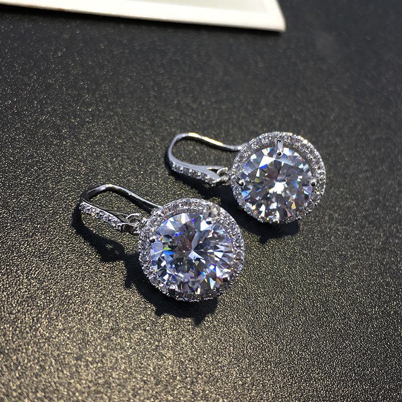 Luxury round zircon earrings — Twinkles For You