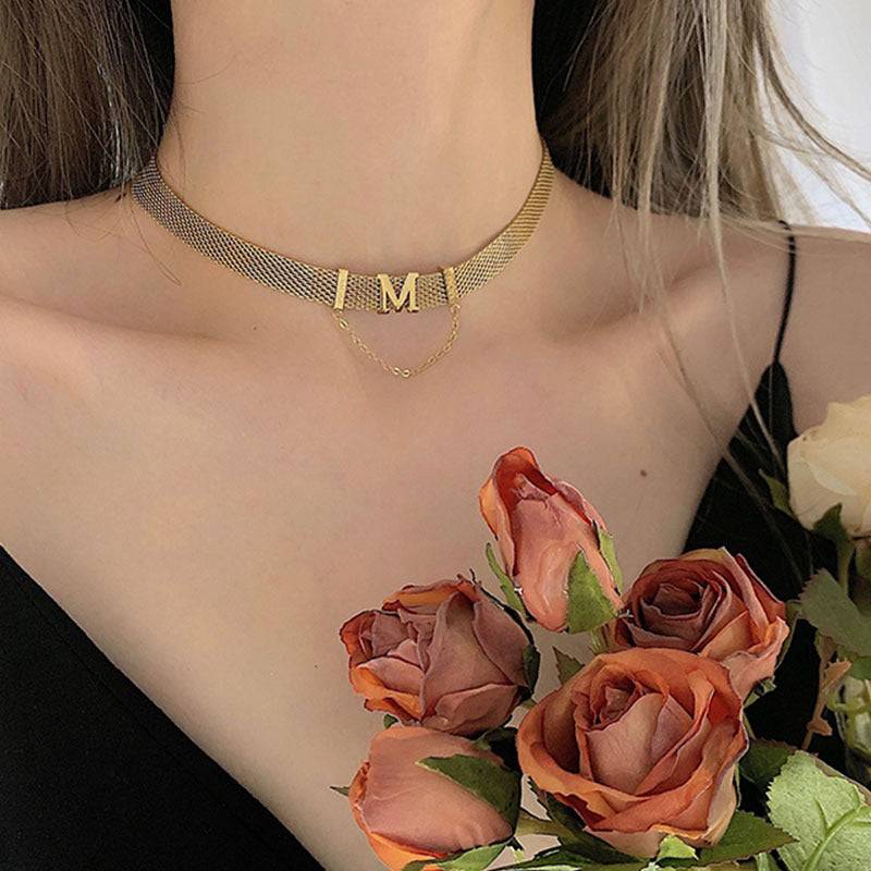 M Letter Clavicle Chain Necklace — Twinkles For You