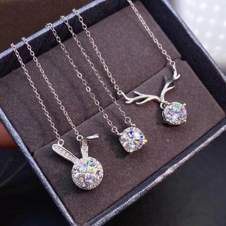 Moissanite Rabbit Pendant Necklace — Twinkles For You