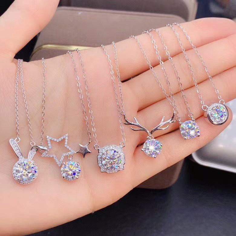 Moissanite star pendant necklace — Twinkles For You