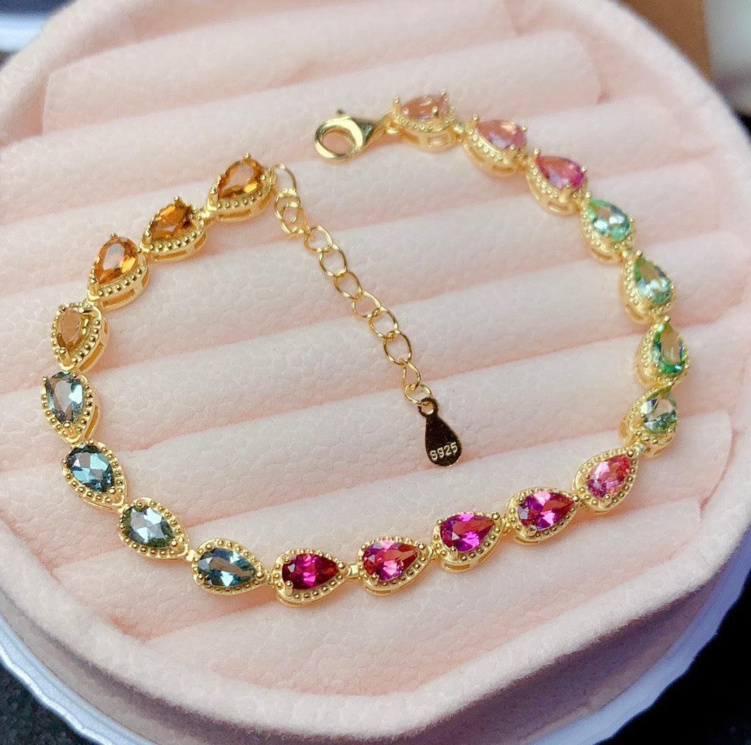 Rainbow Candy Colour Tourmaline Bracelet — Twinkles For You