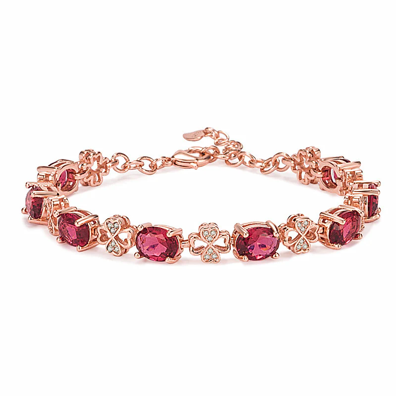 Red diamond rose gold bracelet — Twinkles For You