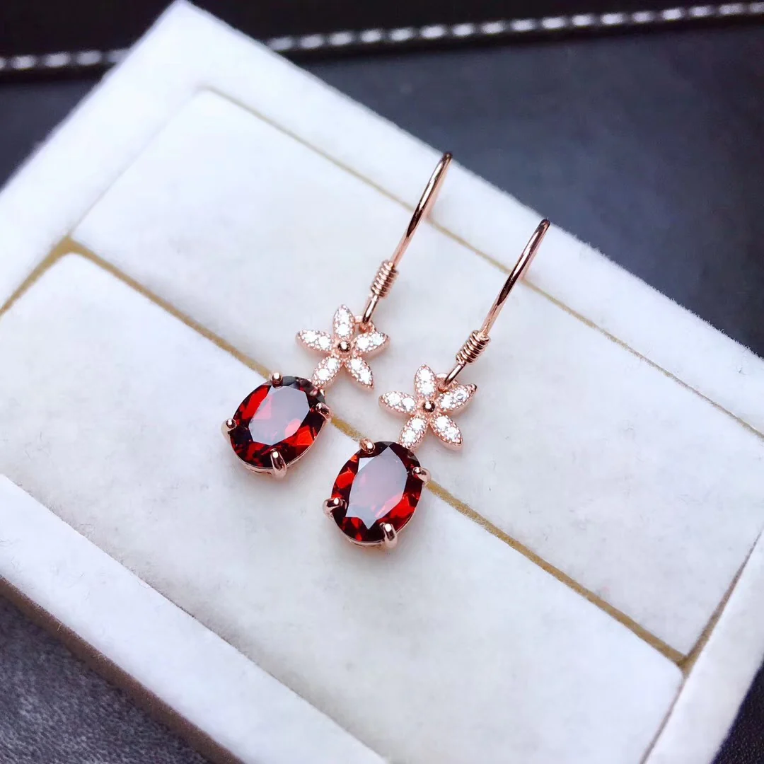 Rose gold pomegranate flower earrings — Twinkles For You