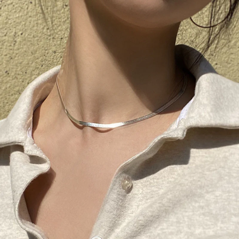 Silver snake bone chain — Twinkles For You