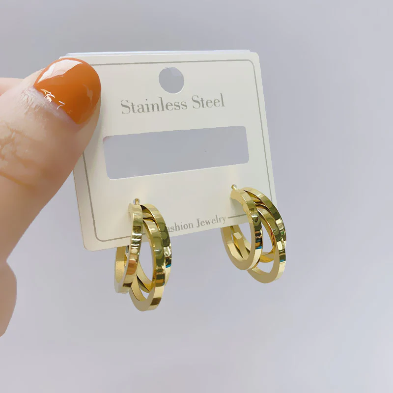 Simple double circles retro fashion earrings — Twinkles For You