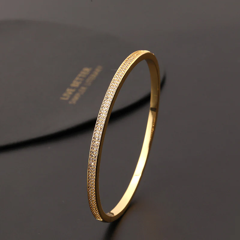 Simple plain hoop diamond bracelet — Twinkles For You