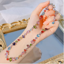 Sweet candy colored diamond necklace — Twinkles For You